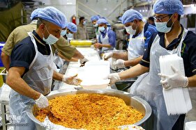 سفره افطار در آستان مقدس علوی