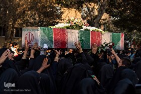 وداع مردم اصفهان با سه شهید دفاع مقدس