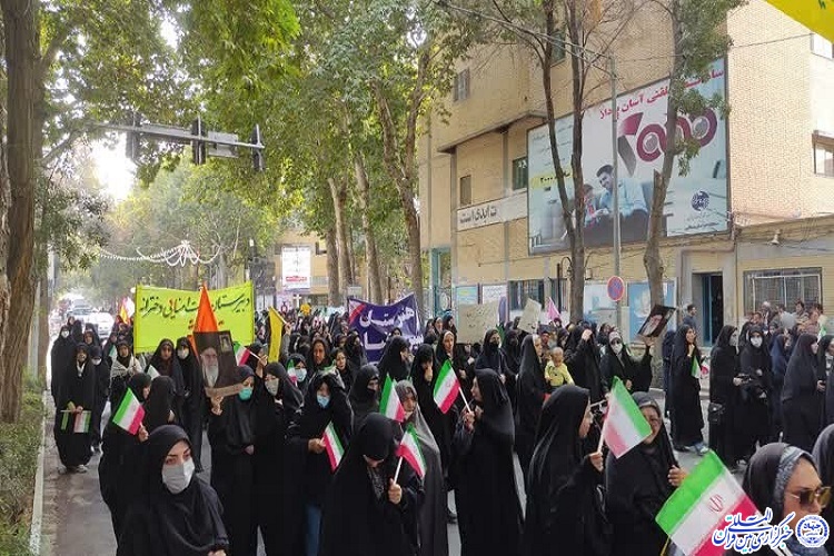 اجتماع بانوان بجنوردی در حمایت از حجاب و محکومیت اغتشاشگران