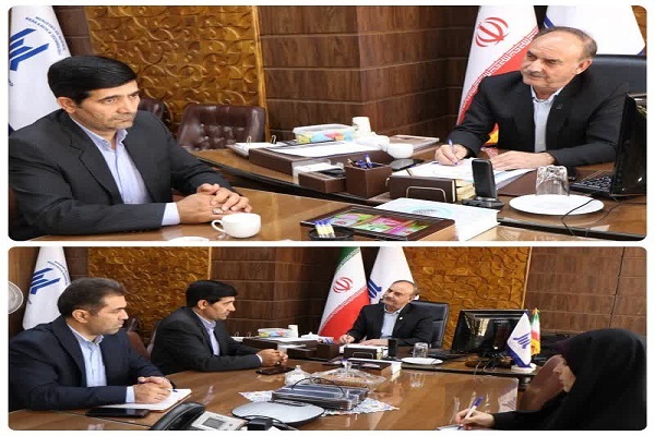 مجید الهی‌راد، مدیرکل کمیته امداد خراسان‌شمالی در نشست با قربانعلی اسدی، رئیس دانشگاه بجنورد