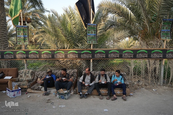 پیاده روی اربعین حسینی در منطقه طریق العلما و زرگه نجف به کربلا