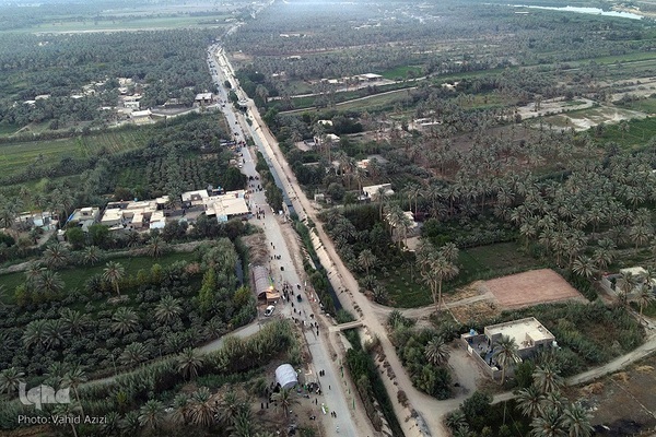 پیاده روی اربعین حسینی در منطقه طریق العلما و زرگه نجف به کربلا