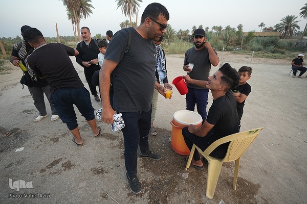 پیاده روی اربعین حسینی در منطقه طریق العلما و زرگه نجف به کربلا