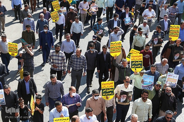 راهپیمایی نمازگزاران نماز جمعه بجنورد در اعتراض به حوادث اخیر‎‎