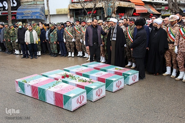 استقبال و خاکسپاری از شهدا گمنام در خراسان شمالی