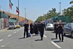 Pèlerins iraniens d'Arbaïn se rendant en Irak via le poste-frontière de Tamarchin